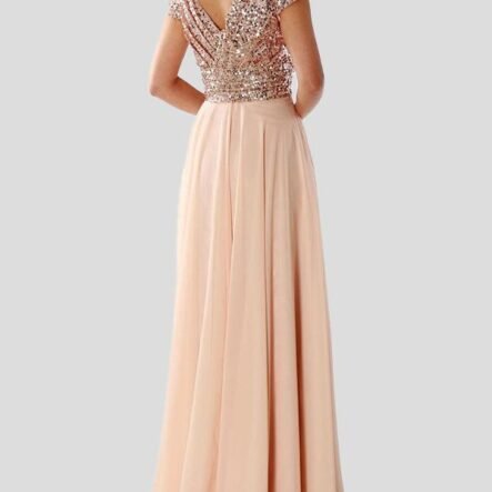 Women's Dresses V-Neck Sequin Evening Dress