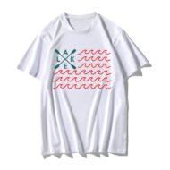 Women's Lake Waves Flag Cotton Oversized T-Shirt
