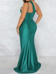 Women's Dresses One-Shoulder Sling Sleeveless Slit Dress - Image 6
