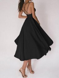 Women's Dresses Solid Sling Bare Back Sleeveless Dress